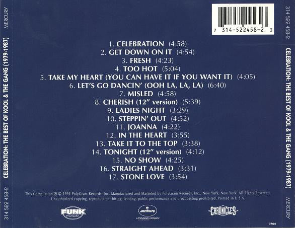 CD Kool & The Gang ‎– Celebration: The Best Of Kool & The Gang (1979-1987)
