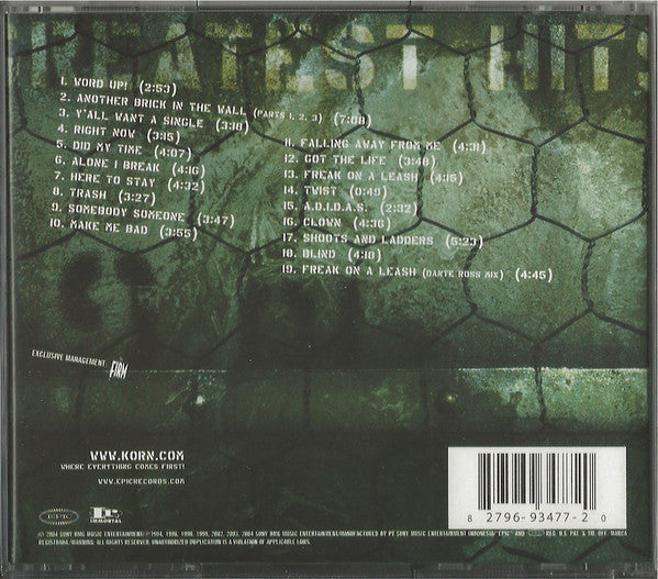 CD Korn ‎– Greatest Hits Vol. 1