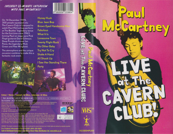 PAUL MCCARTNEY ‎– LIVE AT THE CAVERN CLUB! / DVD