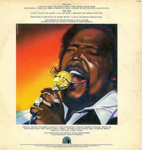LP Barry White ‎– I Love To Sing The Songs I Sing