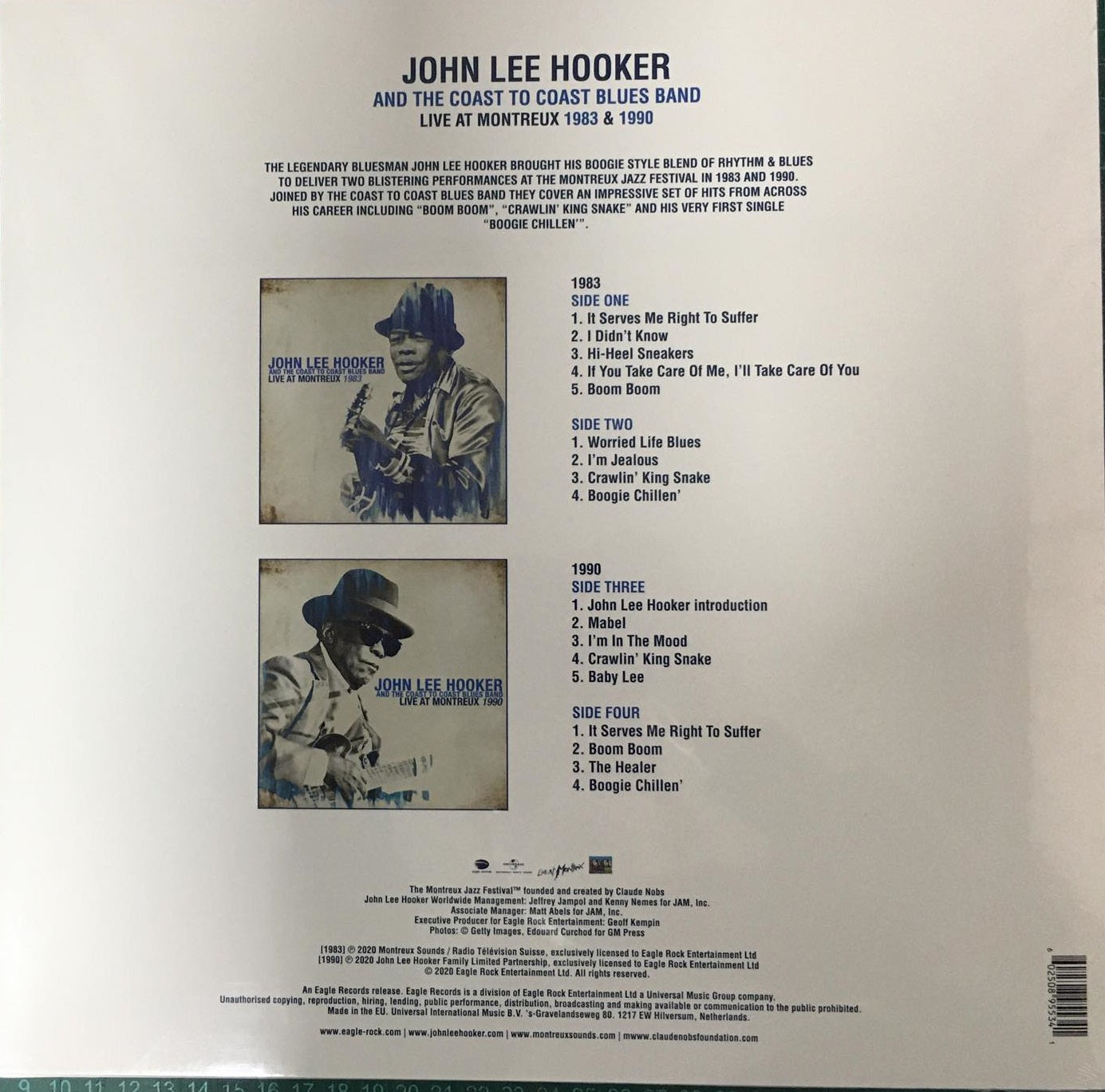 LP X2 John Lee Hooker And The Coast To Coast Blues Band – Live At Montreux 1983 & 1990