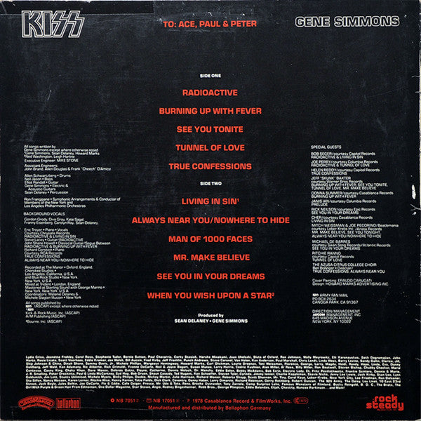 LP Kiss, Gene Simmons ‎– Gene Simmons
