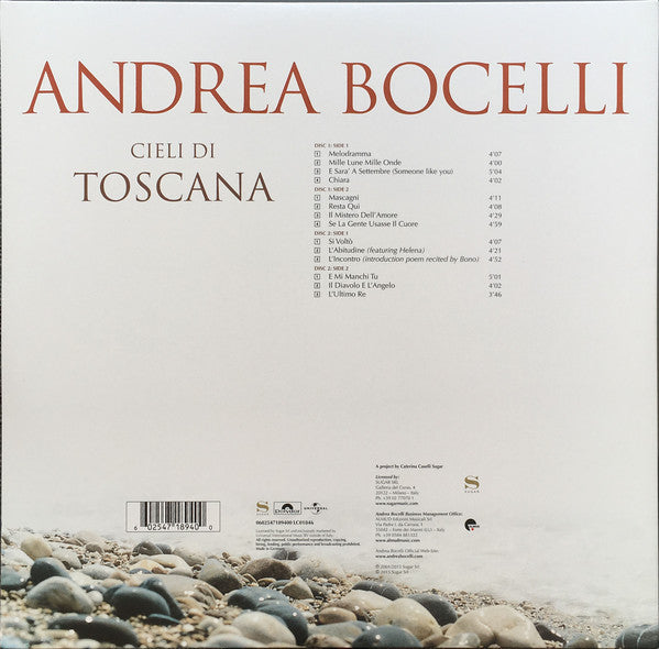 LPX2 Andrea Bocelli ‎– Cieli Di Toscana