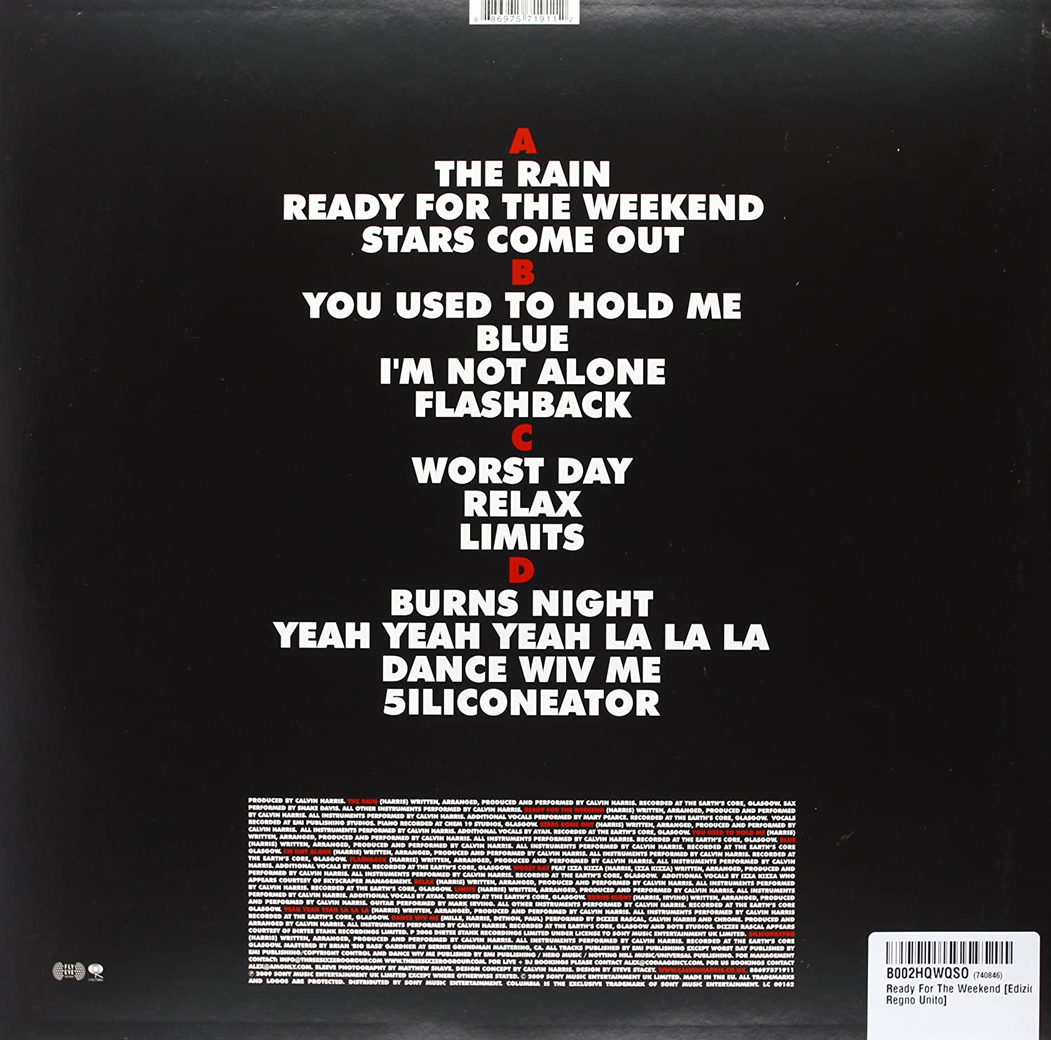 LP x2 Calvin Harris ‎– Ready For The Weekend