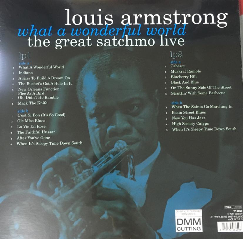LP x2 Louis Armstrong ‎– What A Wonderful World: The Great Satchmo Live