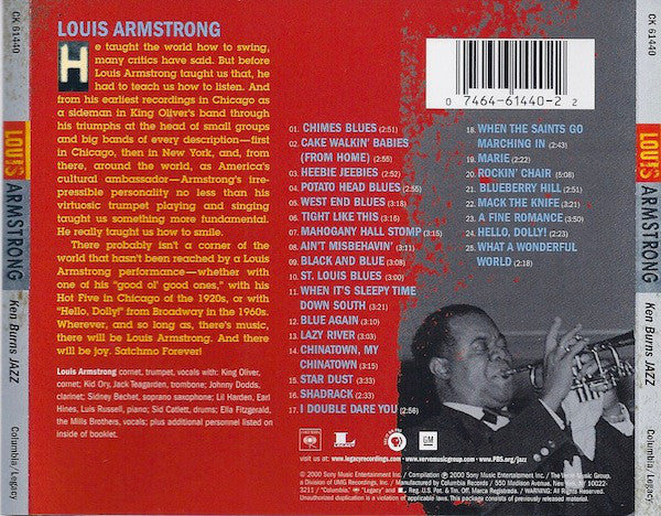 CD Louis Armstrong ‎– Ken Burns Jazz