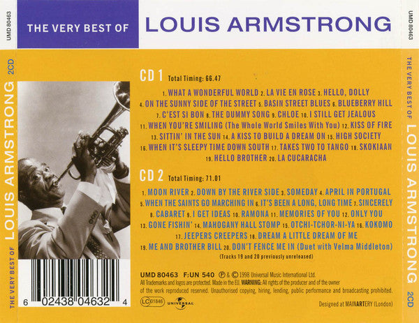 CDX2 Louis Armstrong ‎– The Very Best Of Louis Armstrong