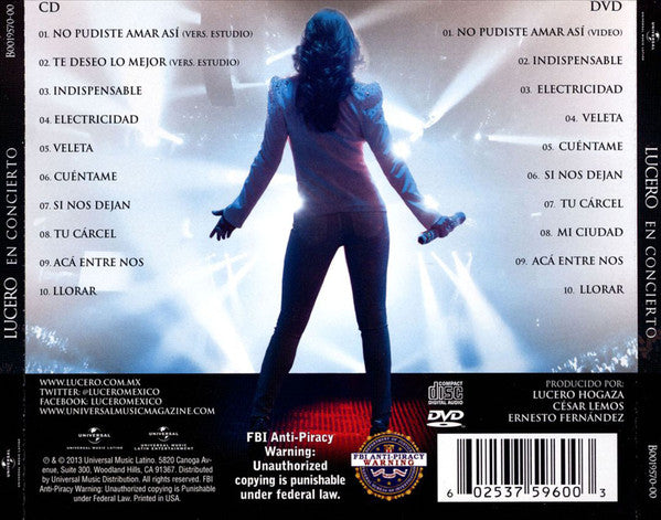 CD + DVD Lucero – Lucero En Concierto. Sus Más Grandes Éxitos En Vivo