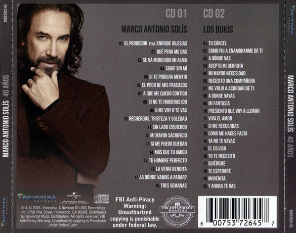CD X2 Marco Antonio Solís ‎– 40 Años Mas