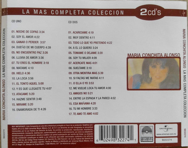 CD X2 María Conchita Alonso ‎– La Mas Completa Coleccion