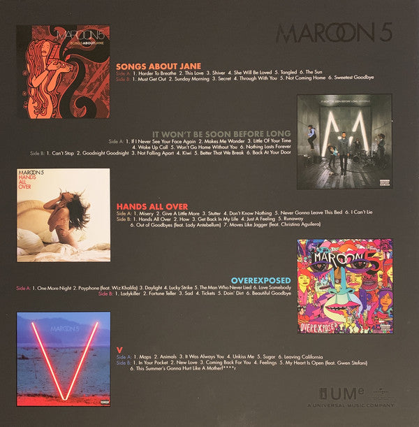 LP x5 Box Maroon 5 ‎– The Studio Albums