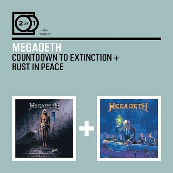 CD x2 Megadeth ‎– Countdown To Extinction + Rust In Peace