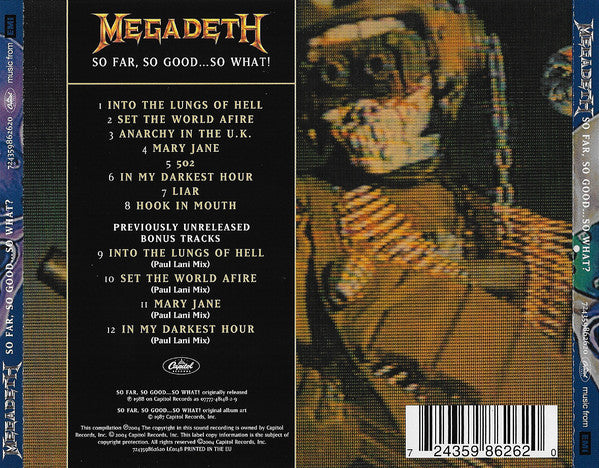 CD Megadeth ‎– So Far, So Good... So What!
