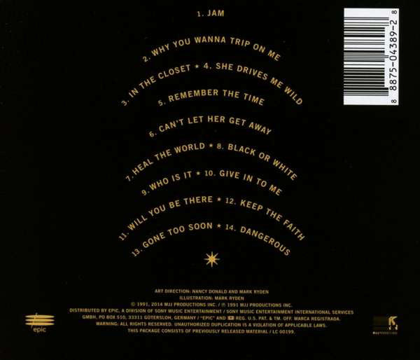 CD Michael Jackson ‎– Dangerous