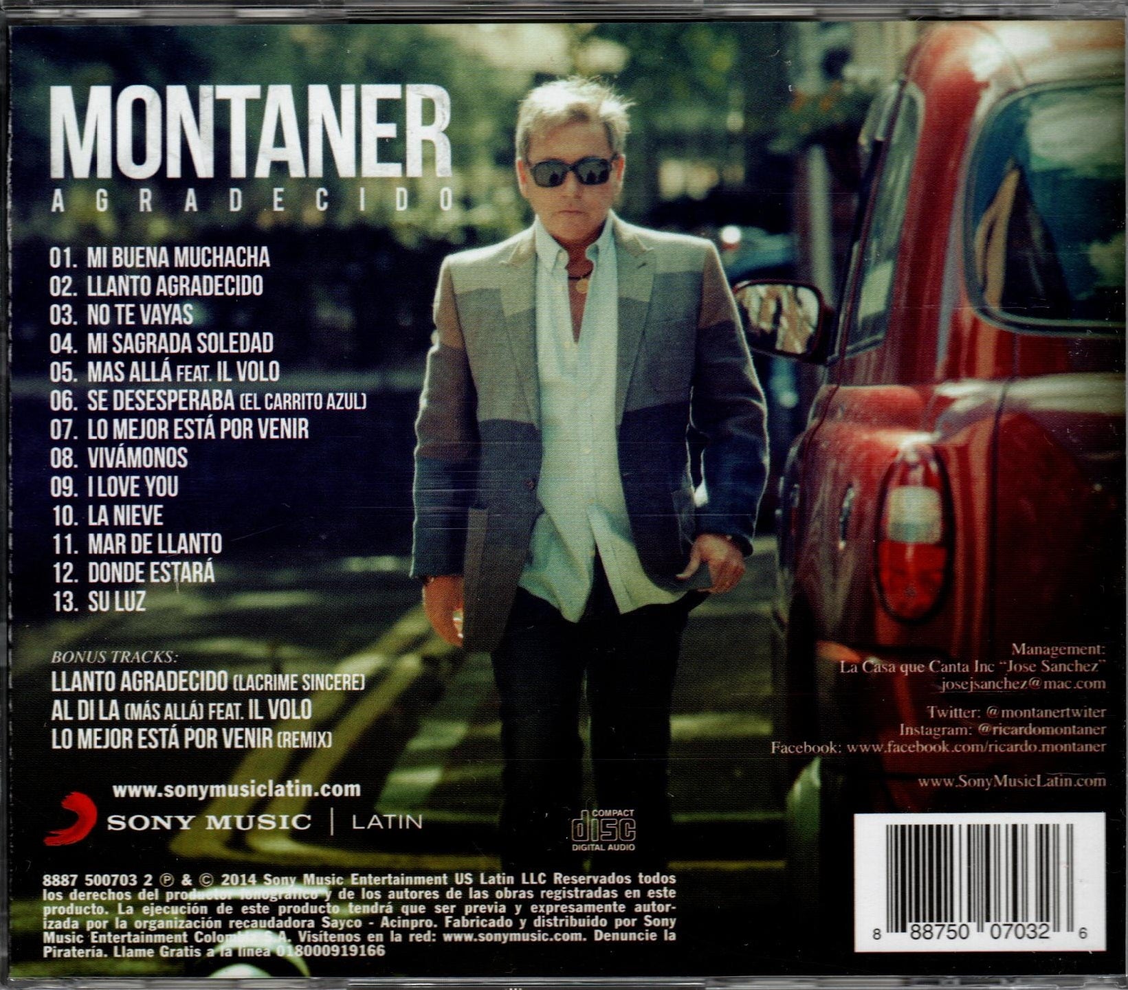 CD Ricardo Montaner ‎– Agradecido
