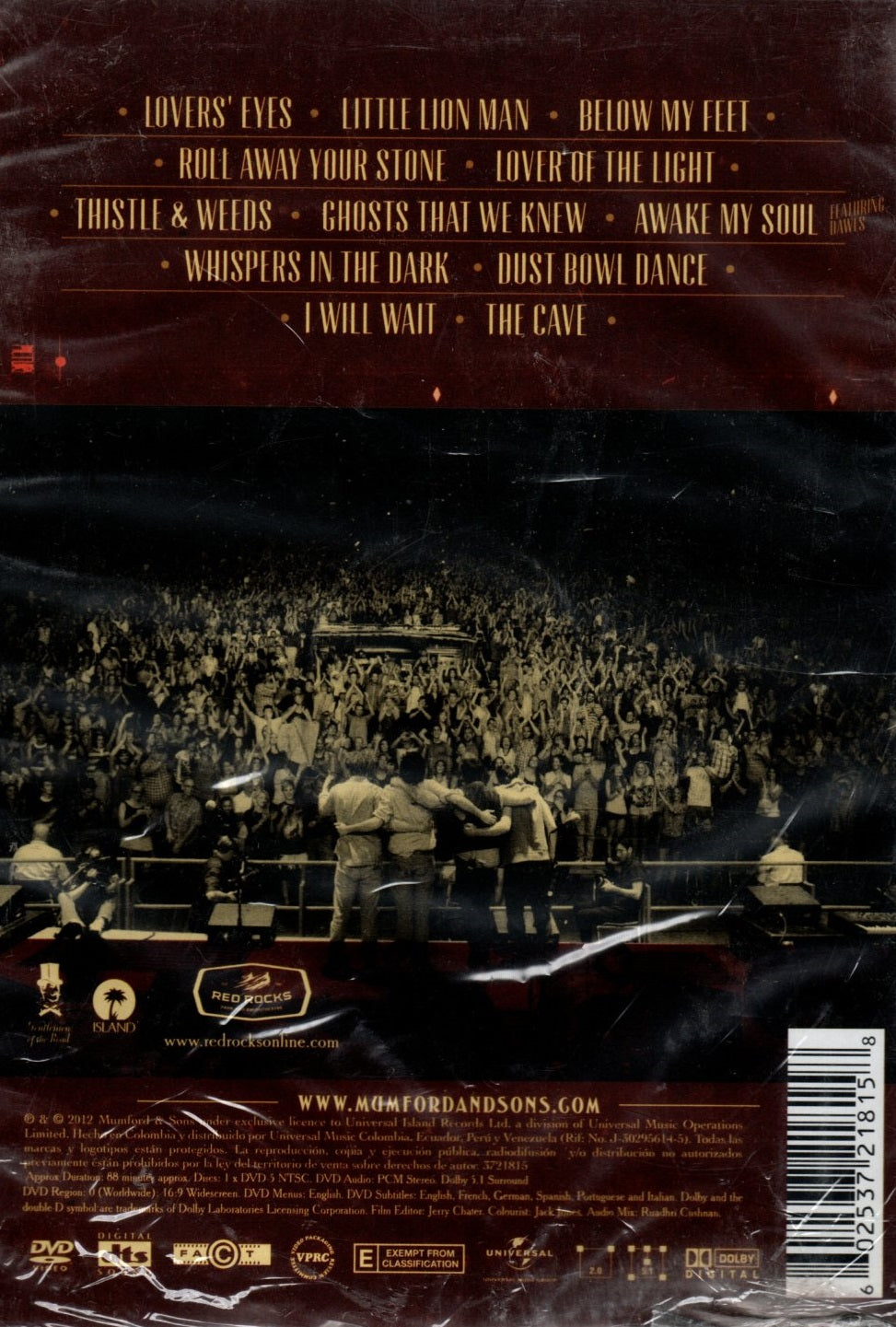 DVD Mumford & Sons ‎– The Road To Red Rocks