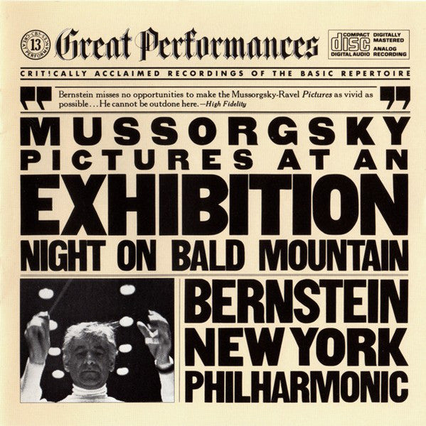 CD Mussorgsky: Bernstein, New York Philharmonic – Pictures At An Exhibition / Night On Bald Mountain