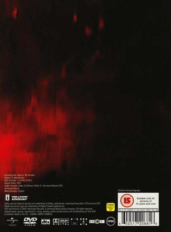 DVD Nine Inch Nails ‎– Live: Beside You In Time