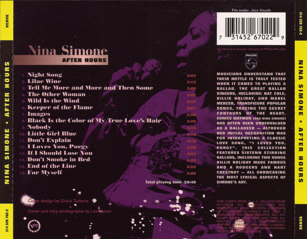 CD Nina Simone ‎– After Hours