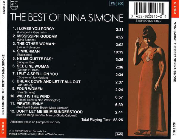CD Nina Simone ‎– The Best Of Nina Simone