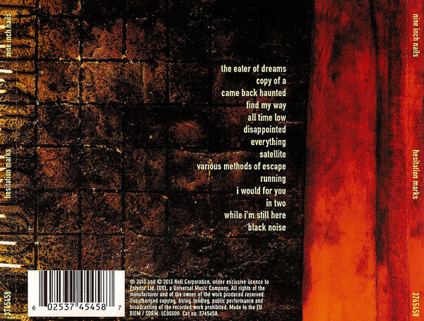 CD Nine Inch Nails – Hesitation Marks