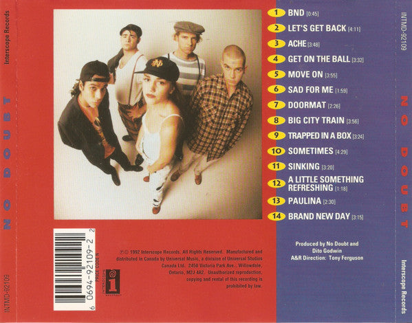 CD No Doubt ‎– No Doubt