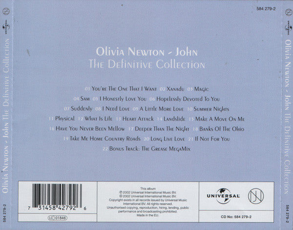 CD  Olivia Newton-John – The Definitive Collection