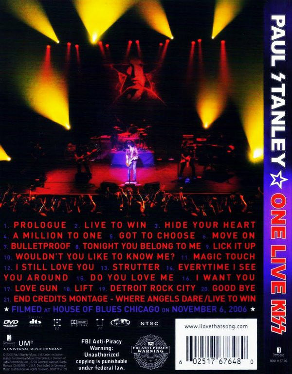 DVD Paul Stanley - One live Kiss