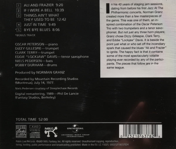 CD  Oscar Peterson – Oscar Peterson Jam (Montreux '77)