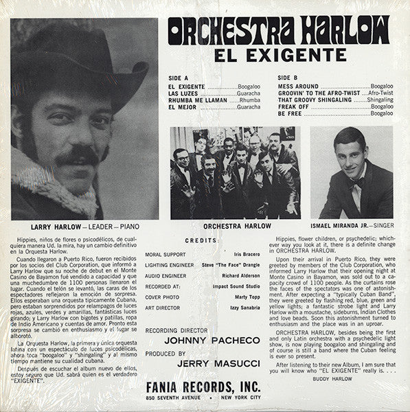 LP Orchestra Harlow ‎– El Exigente