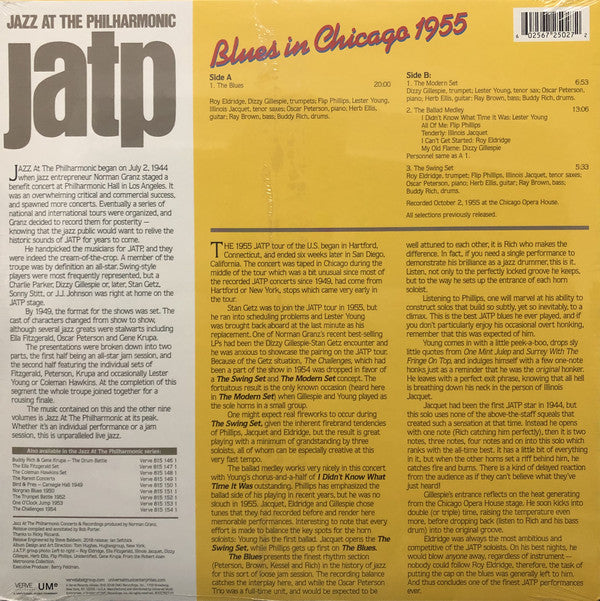 LP Oscar Peterson - Illinois Jacquet - Herb Ellis ‎– Blues In Chicago 1955