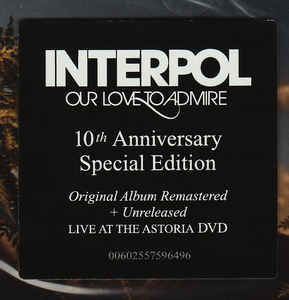 CD + DVD Interpol · Our Love To Admire
