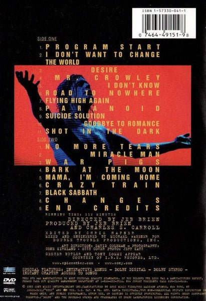 DVD Ozzy Osbourne – Live & Loud