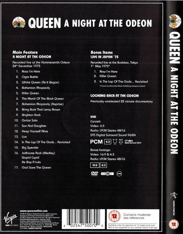 DVD Queen – A Night At The Odeon