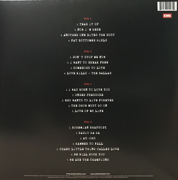 LP X2 Queen + Adam Lambert ‎– Live Around The World