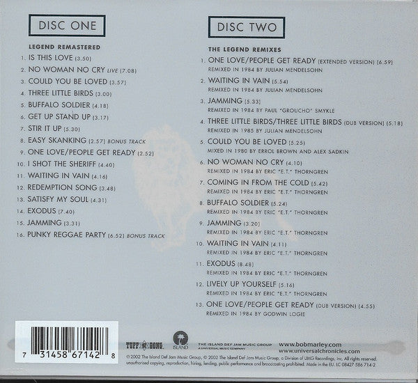 CD Bob Marley & The Wailers ‎– Legend (Deluxe Edition)