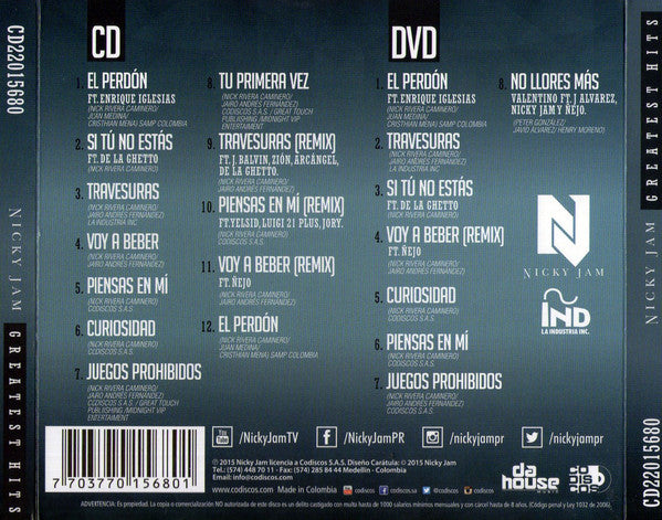 CD+DVD Nicky Jam - Greatest Hits Special Edition
