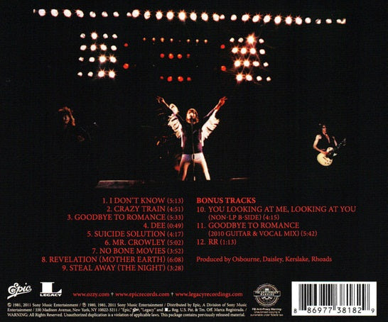 CD Ozzy Osbourne – Blizzard Of Ozz
