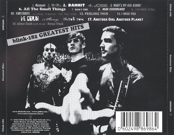 CD Blink-182 ‎– Greatest Hits