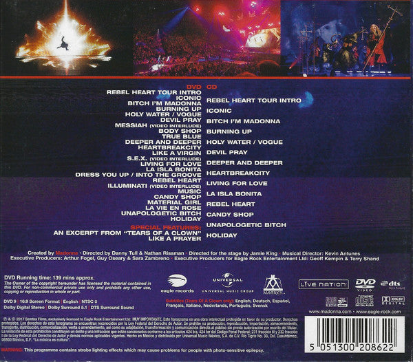 CD+DVD Madonna ‎– Rebel Heart Tour