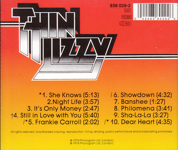 CD Thin Lizzy – Nightlife
