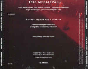 CD Trio Mediaeval ‎– Folk Songs