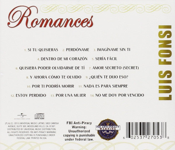 CD Luis Fonsi - Romances