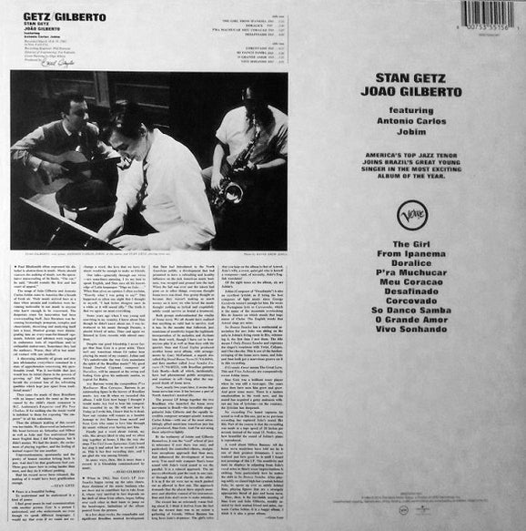 LP Stan Getz, Joao Gilberto* Featuring Antonio Carlos Jobim ‎– Getz / Gilberto