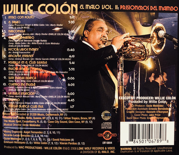 CD Willie Colón ‎– El Malo Vol. II: Prisioneros Del Mambo