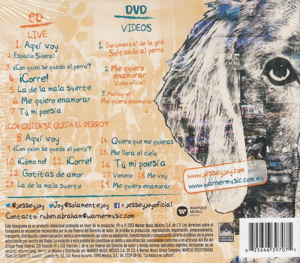 CD+DVD  Jesse & Joy ‎– Soltando Al Perro