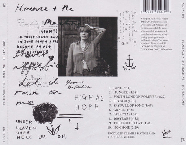 CD Florence + The Machine ‎– High As Hope