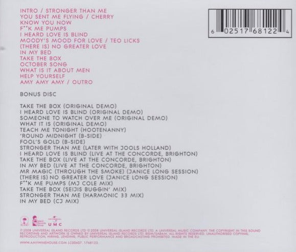 CD x 2 Amy Winehouse ‎– Frank. Deluxe Edition
