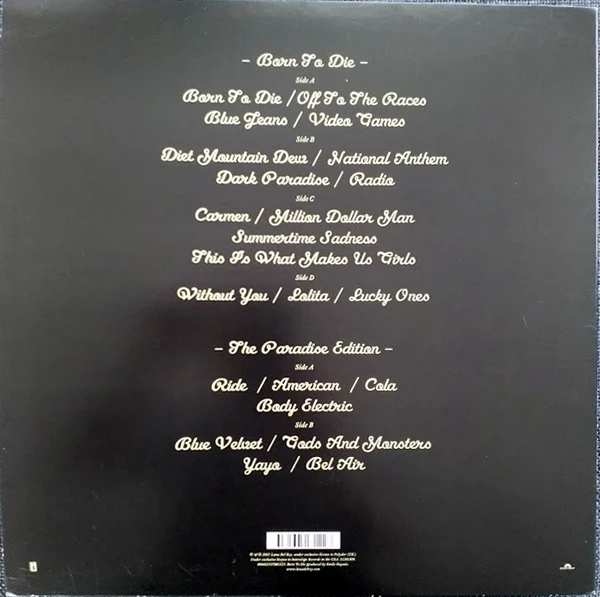 LP Lana Del Rey ‎– Born To Die (The Paradise Edition)