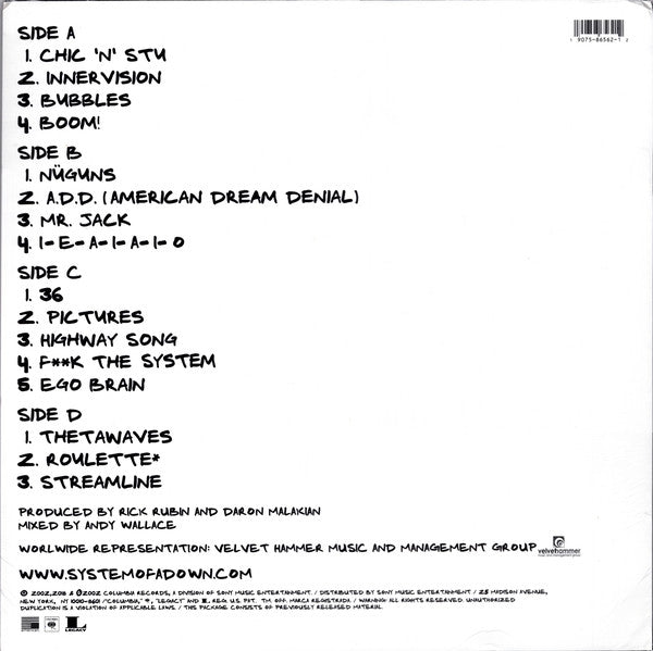 LPX2  System Of A Down ‎– Steal This Album!